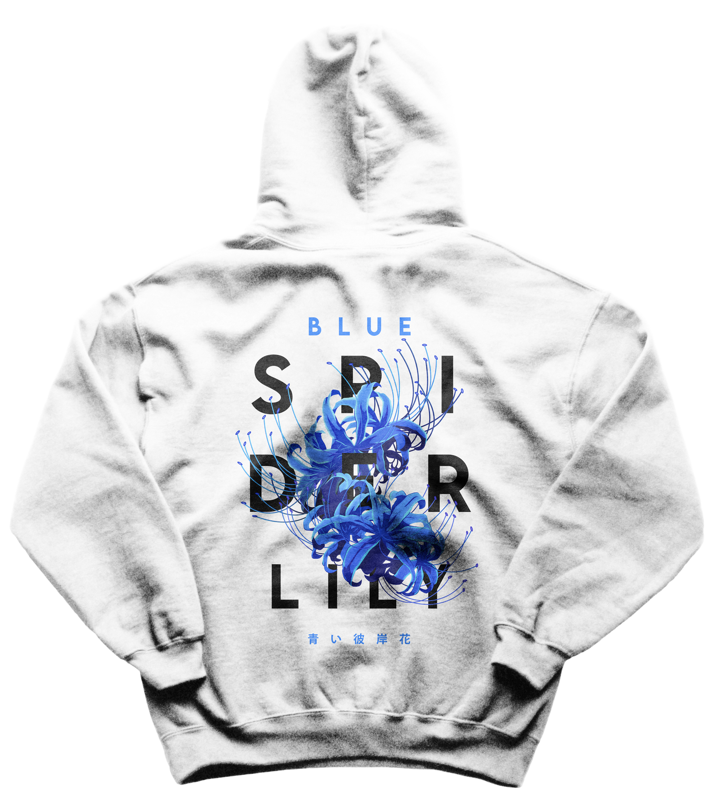 Blue Spider Lily - Hoodie (white)