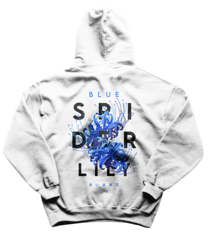 Blue Spider Lily - Hoodie (white)