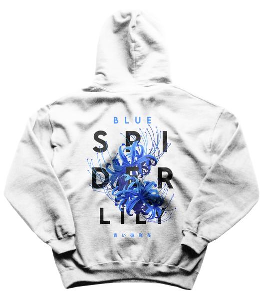 Blue Spider Lily - Hoodie (white)