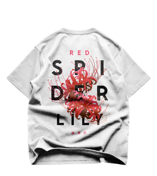 Red Spider Lily - Oversized T-Shirt (white)