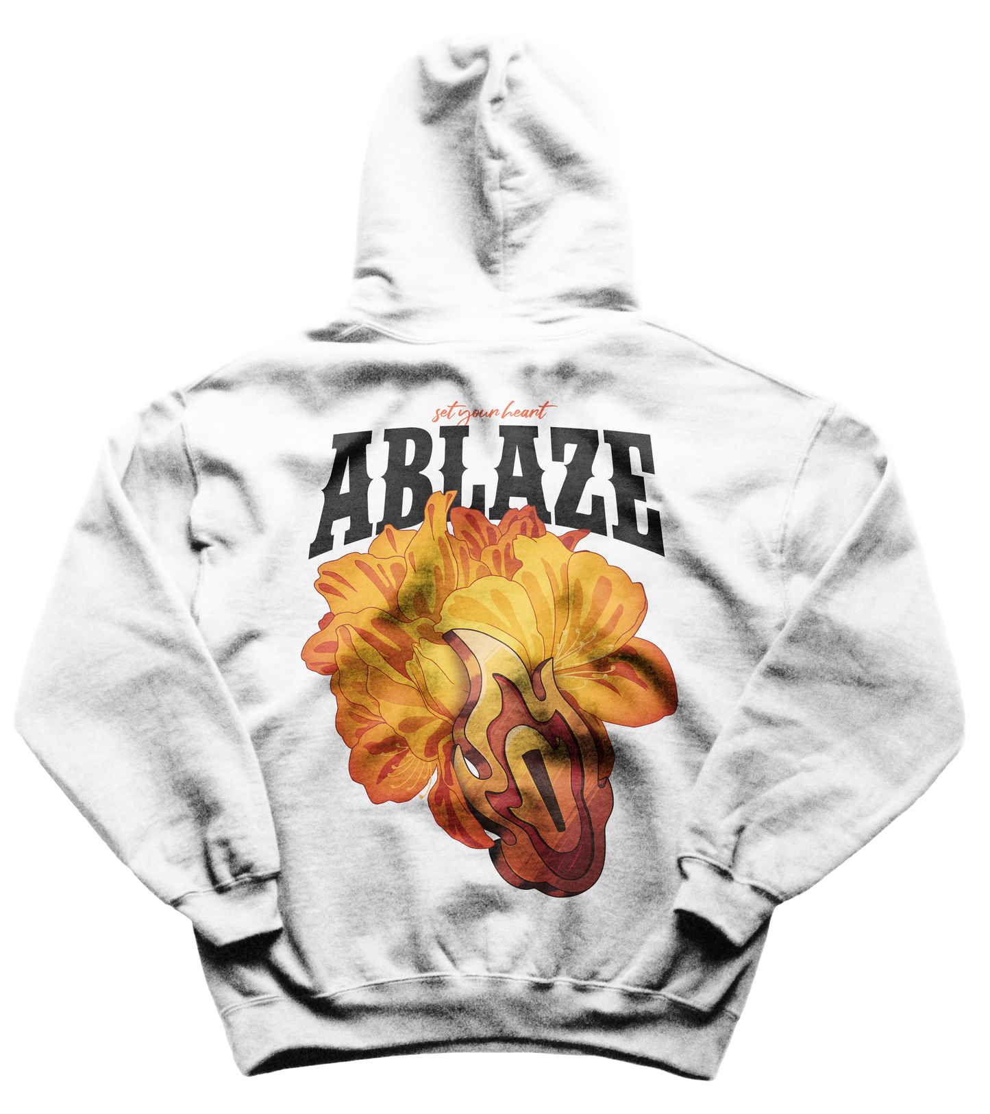 Set your heart ablaze - Hoodie (white)